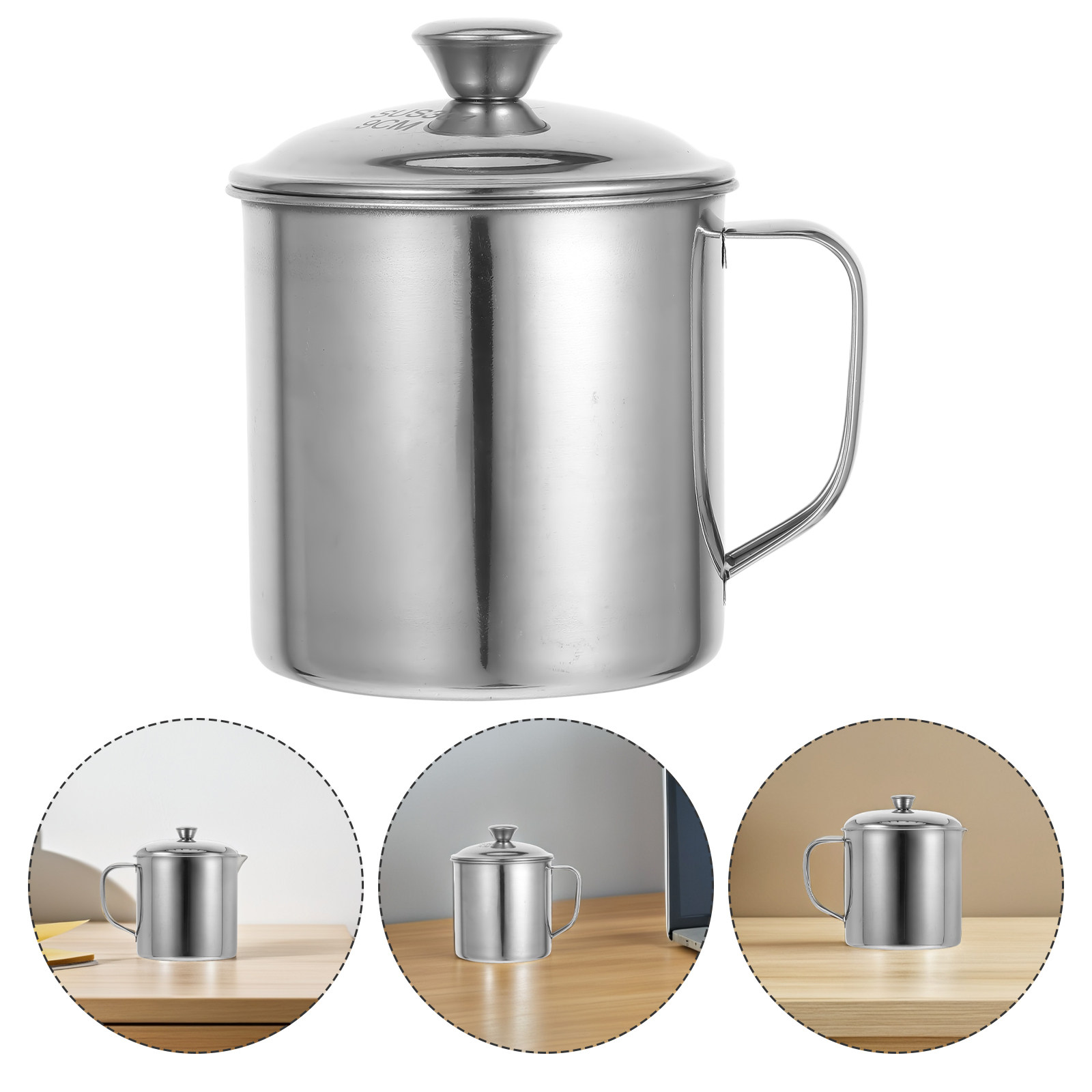 Coffee Tea Mugs - Stainless Steel Cup With Lid Reusable