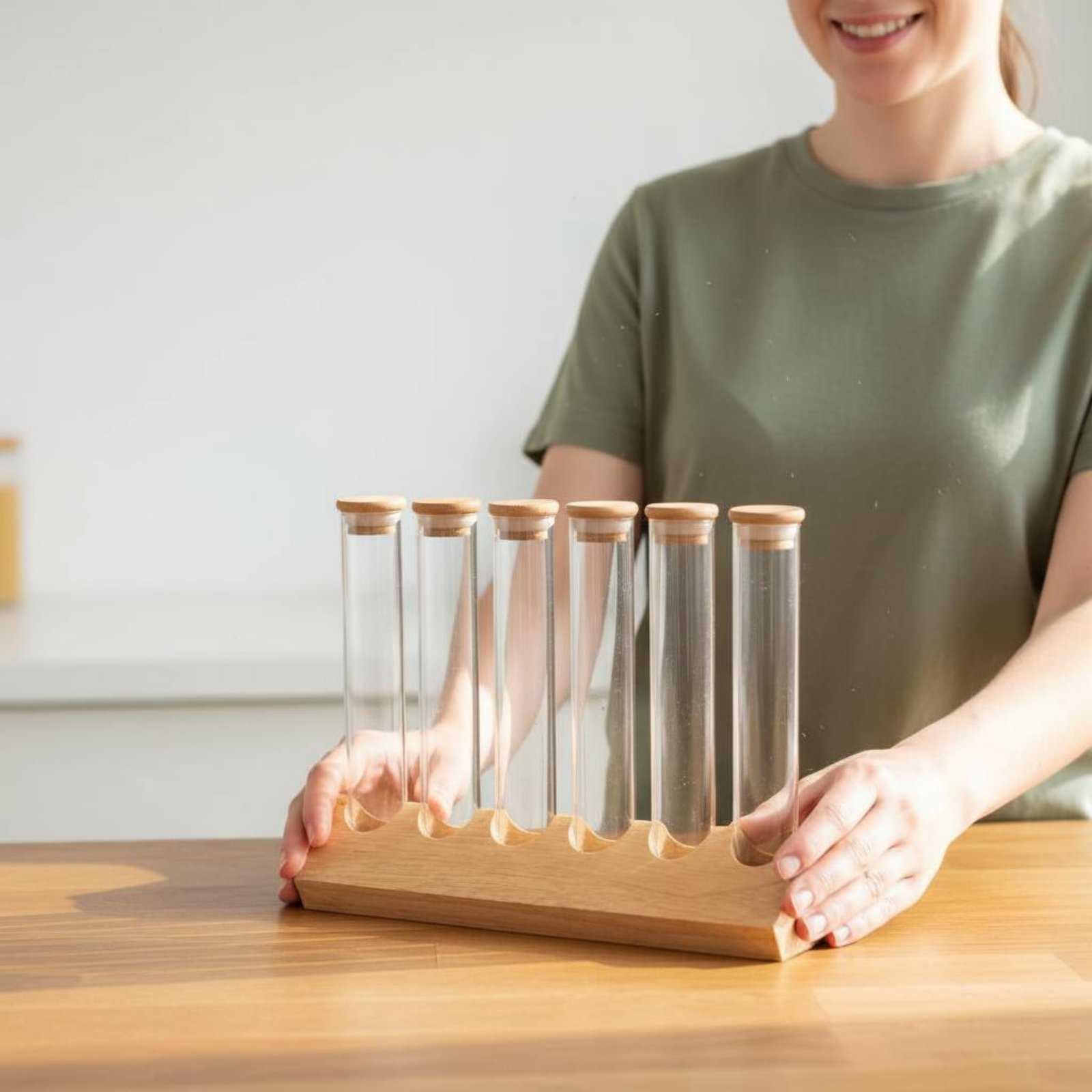 Glass Tube Container Set with  - огляд і ціна Coffee Bean