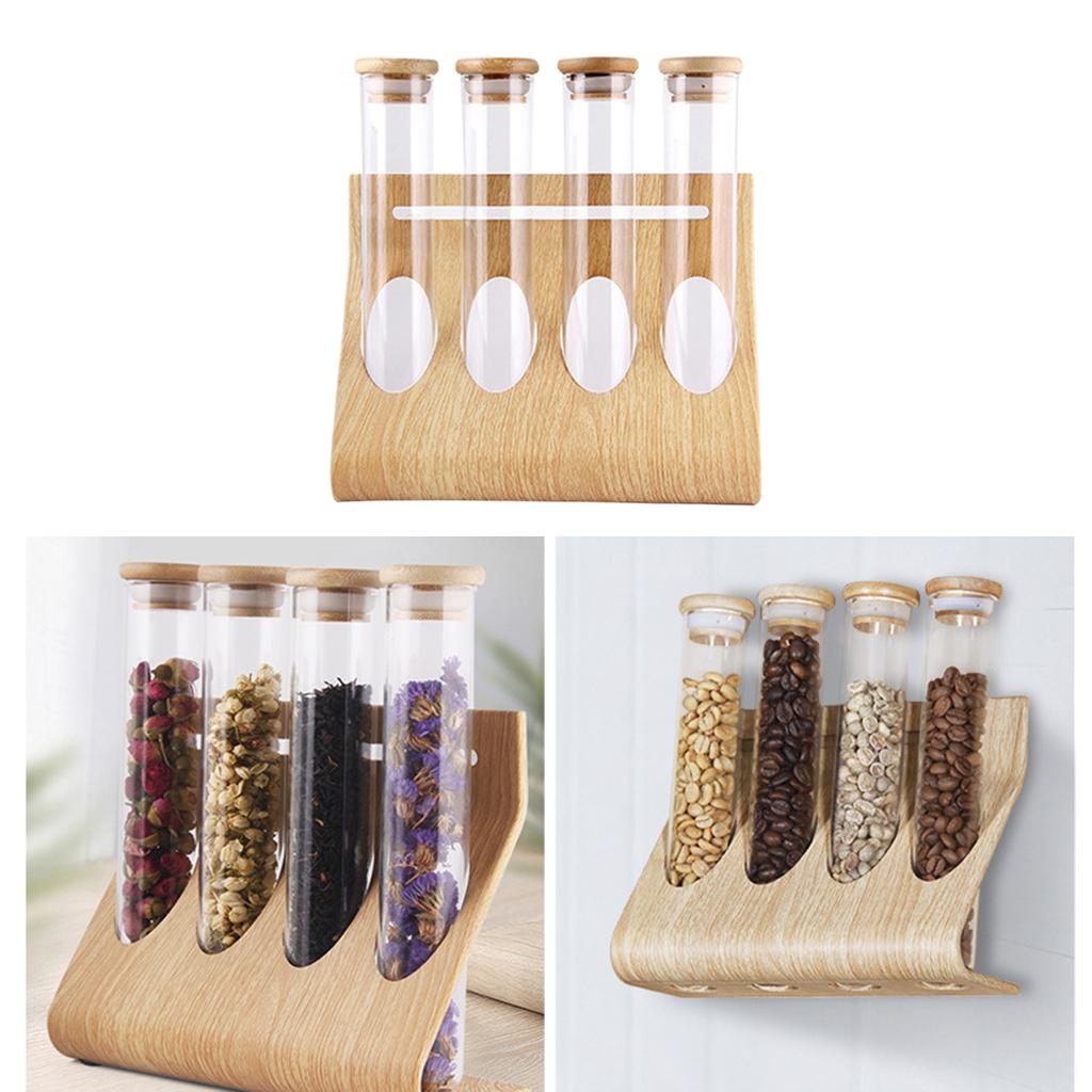Glass Tube Storage Rack Visibl - огляд і ціна Coffee And Tea Glass