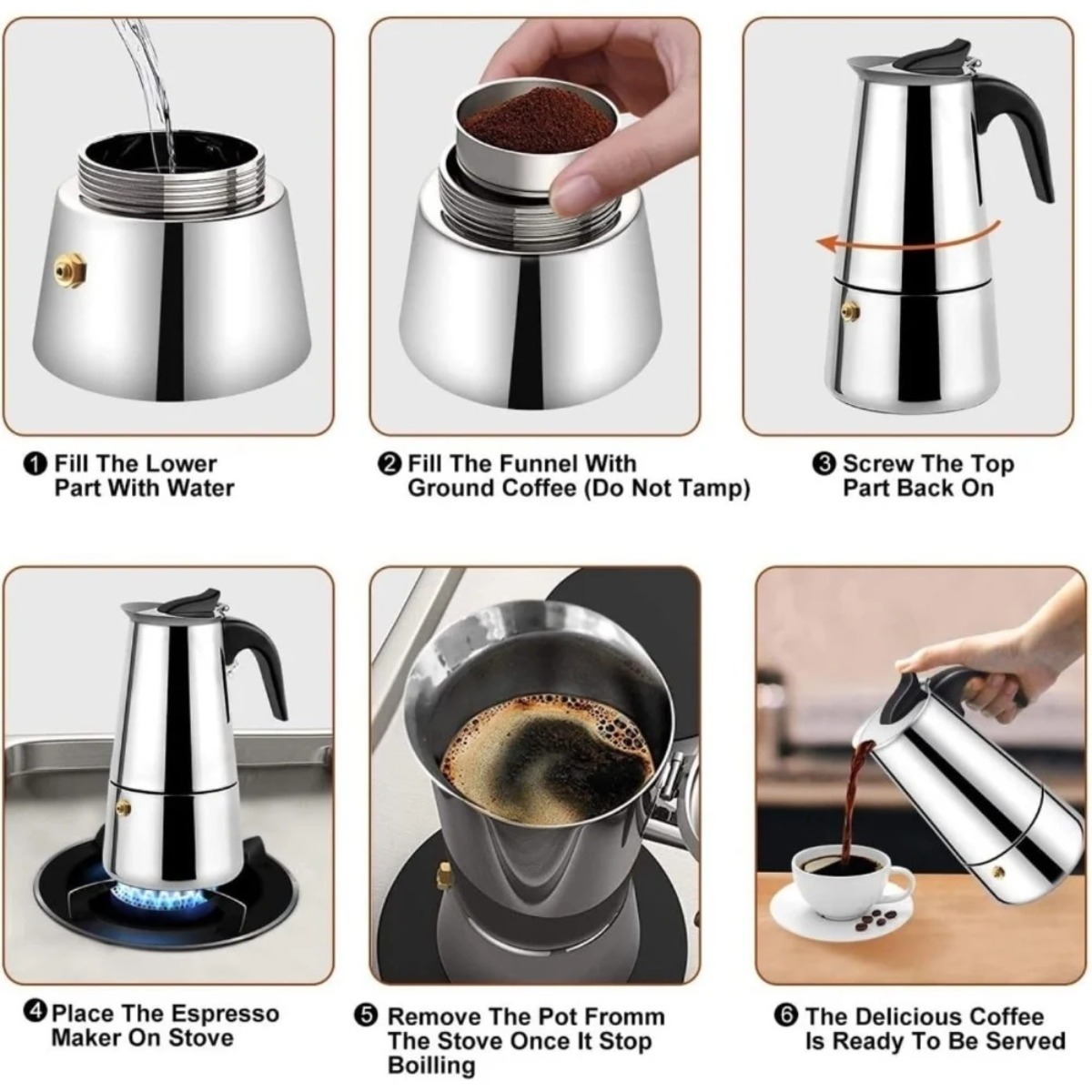 Portable Mocha Coffee Pot Stai - огляд і ціна Coffee Tea Espresso