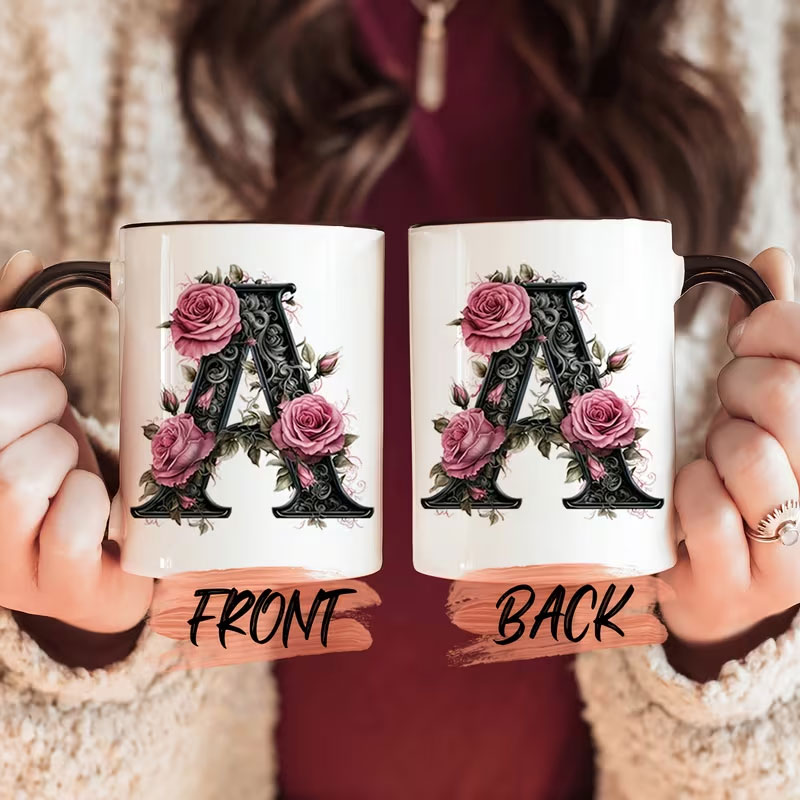 1 Black Letter Flower A-F Prin - огляд і ціна Coffee Tea Friends