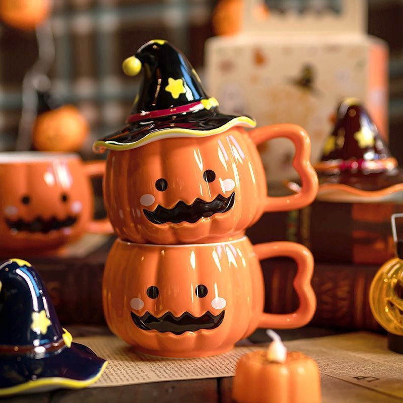 Ceramic Pumpkin Mug Cup Witch  - огляд і ціна Coffee Tea Friends