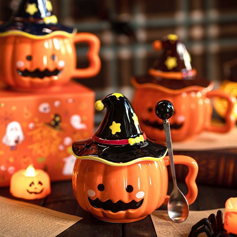 Ceramic Pumpkin Mug Cup Witch  - огляд і ціна Coffee Tea Friends