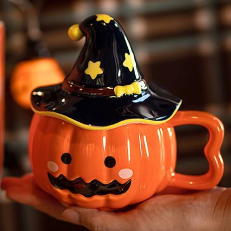 Ceramic Pumpkin Mug Cup Witch  - огляд і ціна Coffee Tea Friends