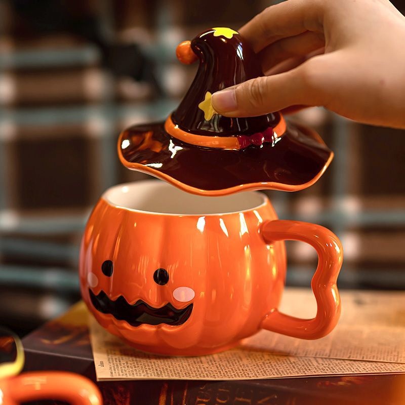 Ceramic Pumpkin Mug Cup Witch  - огляд і ціна Coffee Tea Friends