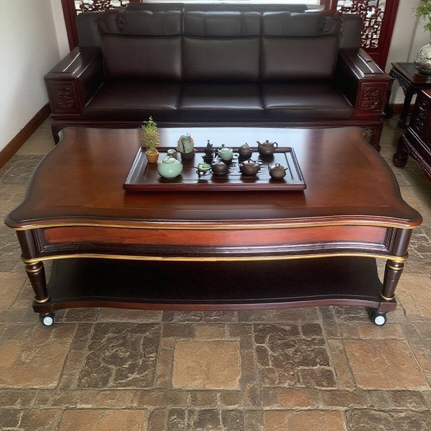 solid wood retro coffee table  - огляд і ціна Coffee Tea Drawing