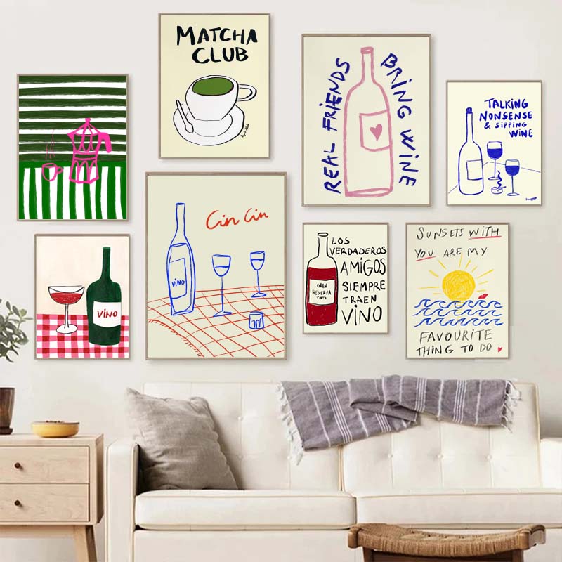 1pc frameless Canvas Painting  - огляд і ціна Coffee Tea Drawing
