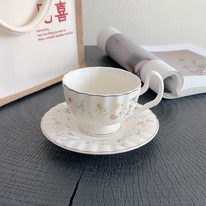 Gold-drawing Floral Print Coff - огляд і ціна Coffee Tea Drawing
