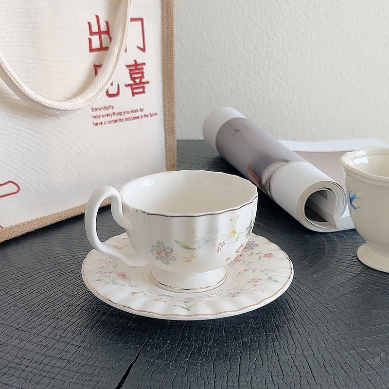 Gold-drawing Floral Print Coff - огляд і ціна Coffee Tea Drawing
