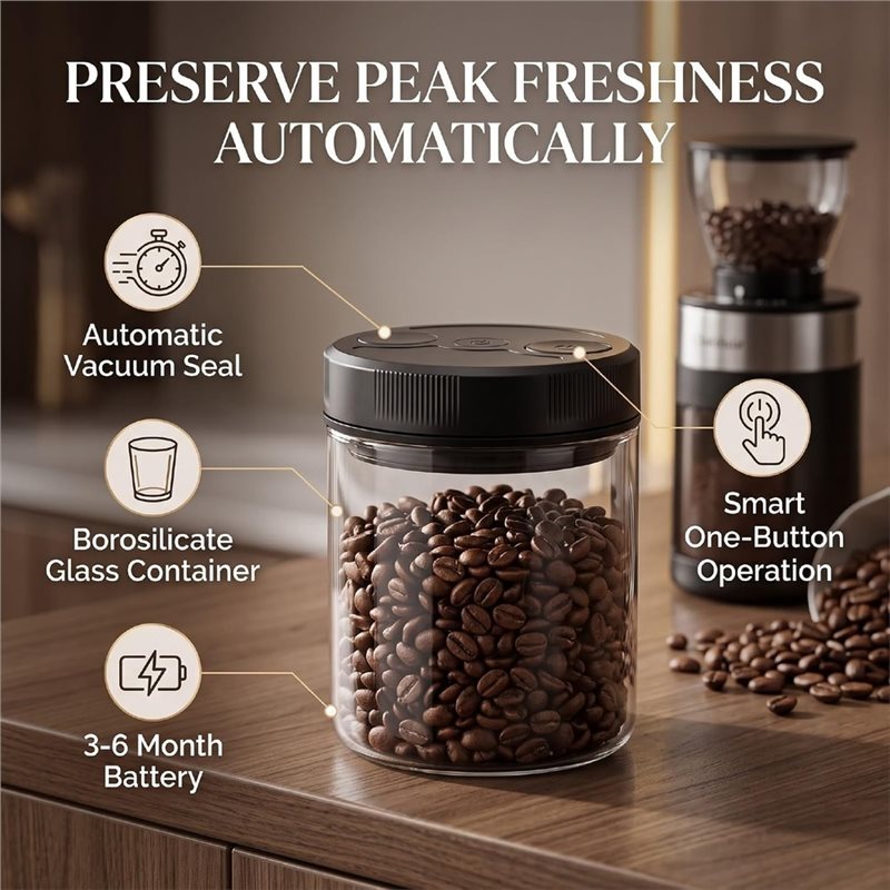 Automatic Vacuum Coffee Canist - огляд і ціна Coffee And Tea Glass