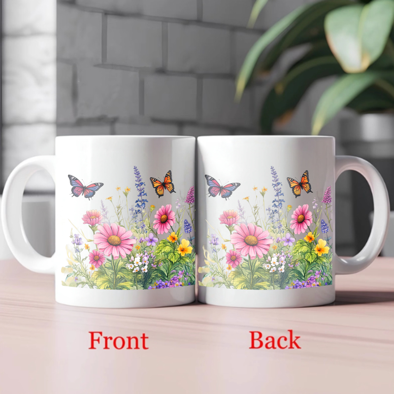Ceramic cup white flower garde - огляд і ціна Coffee Tea For Garden