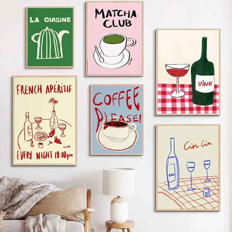 1PC frameless decorative art p - огляд і ціна Coffee Tea Drawing