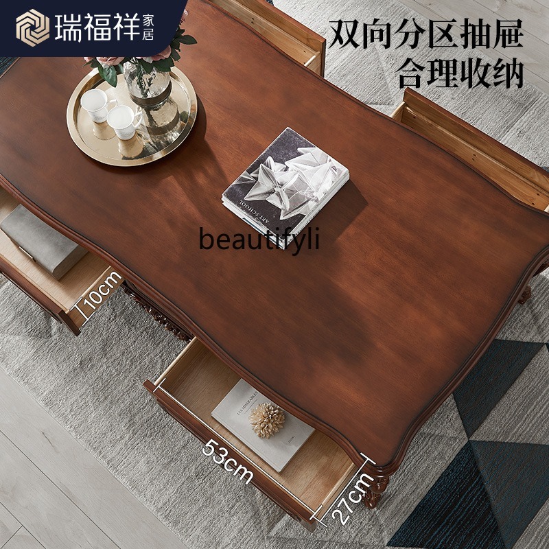 All solid wood coffee table Am - огляд і ціна Coffee Tea Drawing