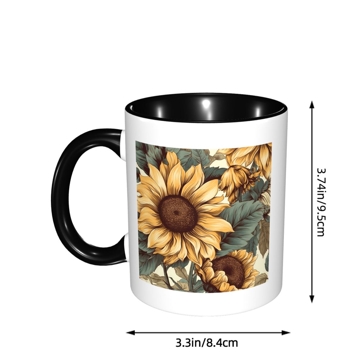 Golden Sunflower Cluster Vinta - огляд і ціна Coffee Tea Drawing