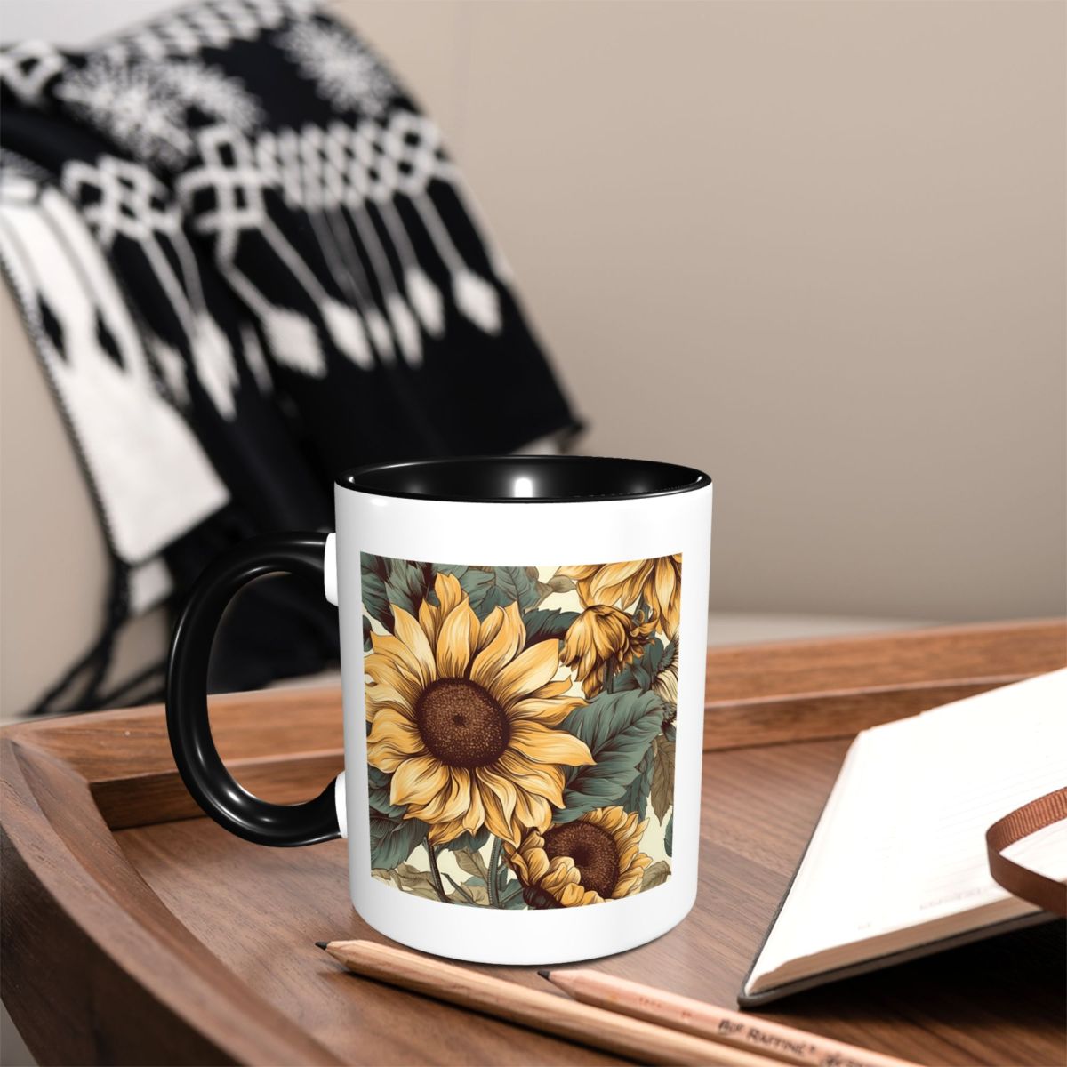 Golden Sunflower Cluster Vinta - огляд і ціна Coffee Tea Drawing
