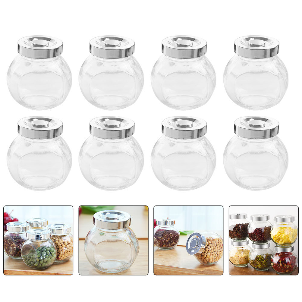 8Pcs Glass Sealed Storage Jars - огляд і ціна Coffee And Tea Glass